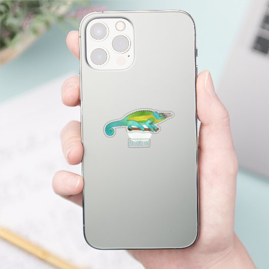 Jackson's chameleon cartoon sticker (Telefoon)