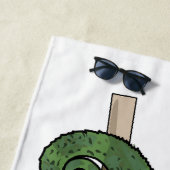 Jackson's chameleon cartoon strandlaken (In situ)