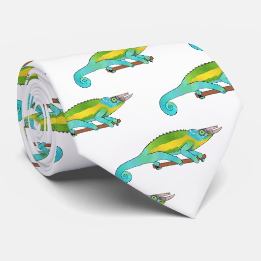 Jackson's chameleon cartoon stropdas (Opgerold)