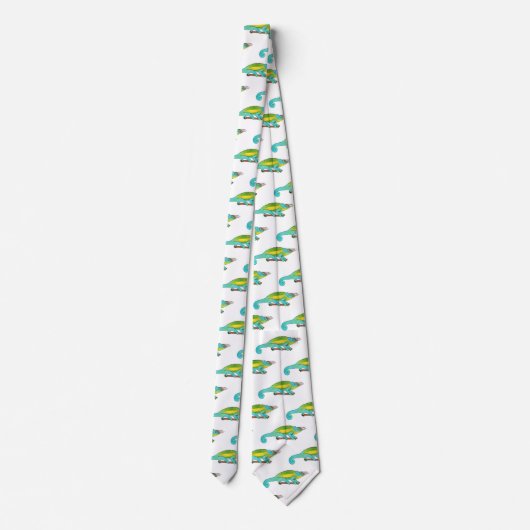 Jackson's chameleon cartoon stropdas (Achterkant)