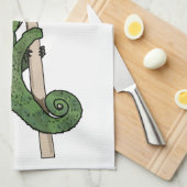 Jackson's chameleon cartoon theedoek (Quarter Fold)