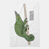 Jackson's chameleon cartoon theedoek (Verticaal)