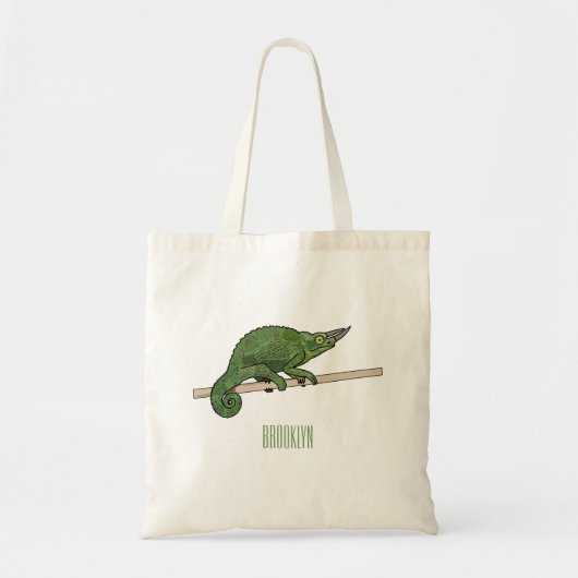 Jackson's chameleon cartoon tote bag (Voorkant)