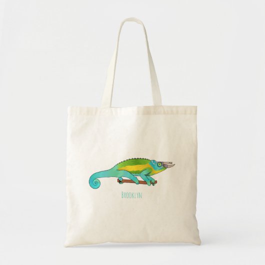 Jackson's chameleon cartoon tote bag (Voorkant)