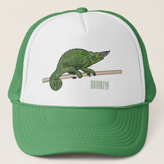 Jackson's chameleon cartoon trucker pet (Voorkant)