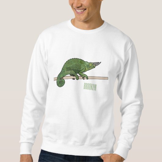 Jackson's chameleon cartoon trui (Voorkant)