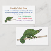 Jackson's chameleon cartoon visitekaartje (Voorkant / Achterkant)