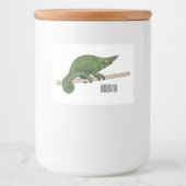 Jackson's chameleon cartoon voedselcontainer etiket (Voorkant)