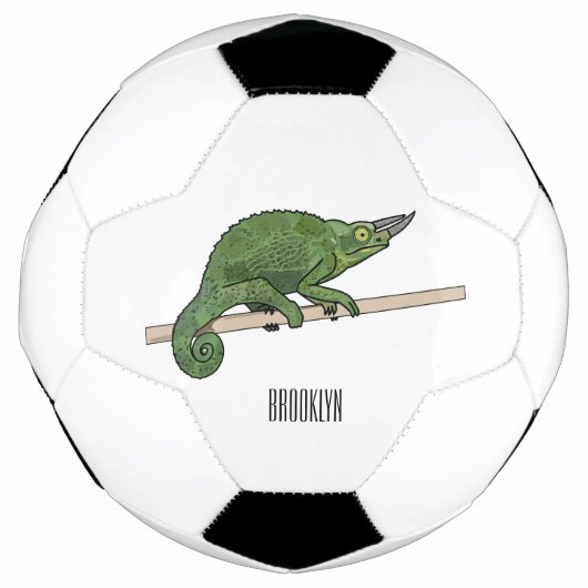Jackson's chameleon cartoon voetbal (Voorkant)