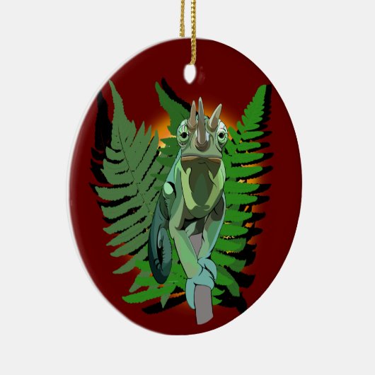 Jackson's Chameleon Keramisch Ornament (Rechts)