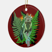 Jackson's Chameleon Keramisch Ornament (Links)