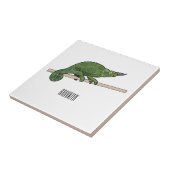 Jackson's kameleon cartoonillustratie tegeltje (Zijkant)
