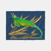Jacksons kameleon die rondhangt in de bamboe fleece deken (Voorkant (Horizontaal))