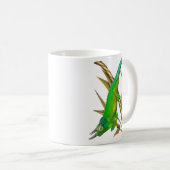 Jacksons kameleon hangend in de bamboe koffiemok (Voorkant rechts)
