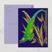 Jacksons kameleon hangt in de bamboe briefkaart (Voorkant / Achterkant)