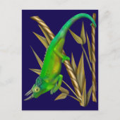 Jacksons kameleon hangt in de bamboe briefkaart (Voorkant)