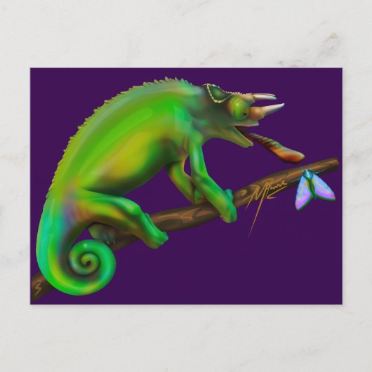 Jackson's Kameleon Mikken Briefkaart (Voorkant)