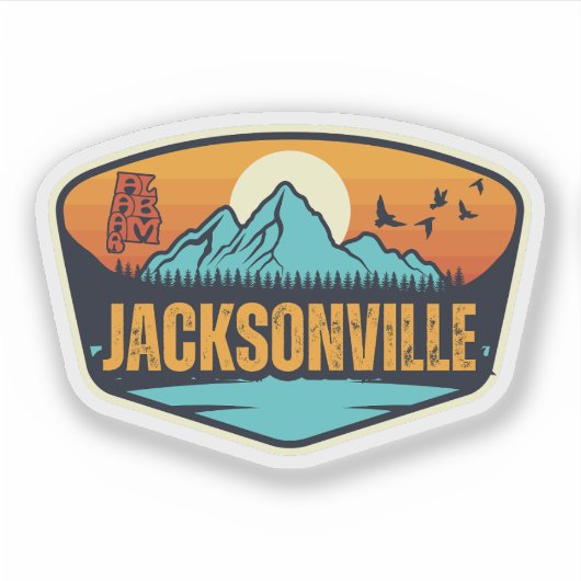 Jacksonville, Alabama Sticker (Voorkant)