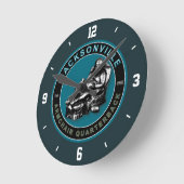 Jacksonville Armstoel Quarterback Wall klok (Hoek)