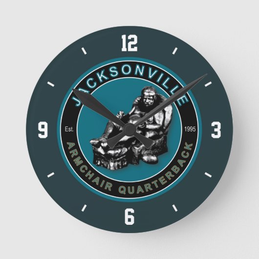 Jacksonville Armstoel Quarterback Wall klok (Voorkant)