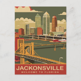 Jacksonville, Atlantische kust, reizen Briefkaart