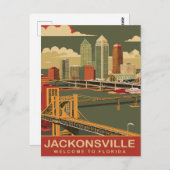 Jacksonville, Atlantische kust, reizen Briefkaart (Voorkant / Achterkant)