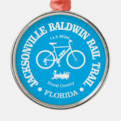 Jacksonville Baldwin Rail Trail (fietsen) Metalen Ornament (Voorkant)