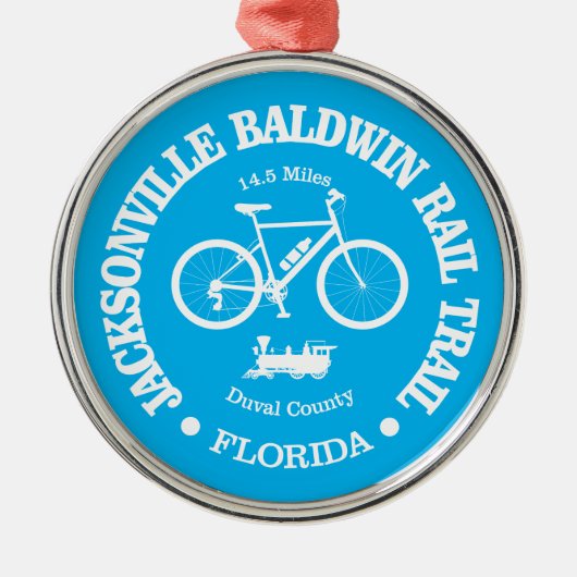 Jacksonville Baldwin Rail Trail (fietsen) Metalen Ornament (Voorkant)