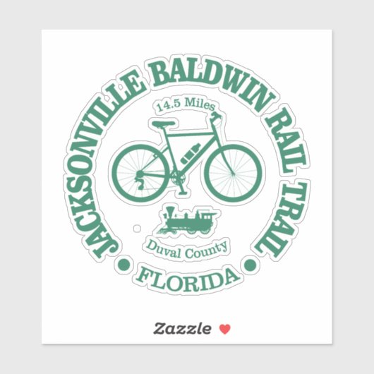 Jacksonville Baldwin Rail Trail (fietsen) Sticker (Vel)