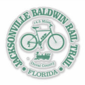 Jacksonville Baldwin Rail Trail (fietsen) Sticker (Voorkant)