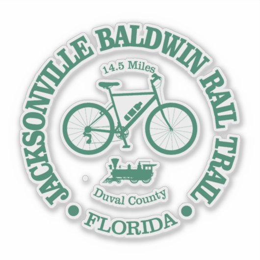 Jacksonville Baldwin Rail Trail (fietsen) Sticker (Voorkant)