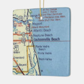 Jacksonville Beach FL  Map Keramisch Ornament (Links)