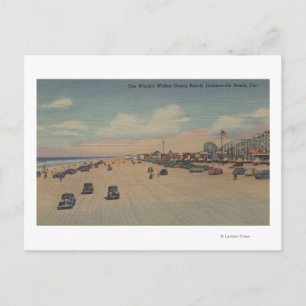 Jacksonville Beach, FL - 's werelds breedste oceaa Briefkaart