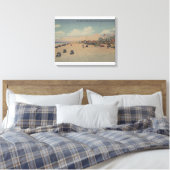 Jacksonville Beach, FL - 's werelds breedste oceaa Canvas Afdruk (Insitu (Slaapkamer))