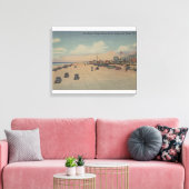 Jacksonville Beach, FL - 's werelds breedste oceaa Canvas Afdruk (Insitu (Woonkamer))