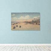 Jacksonville Beach, FL - 's werelds breedste oceaa Canvas Afdruk (Insitu (Houten vloer))