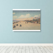 Jacksonville Beach, FL - 's werelds breedste oceaa Canvas Afdruk (Insitu (Houten vloer))