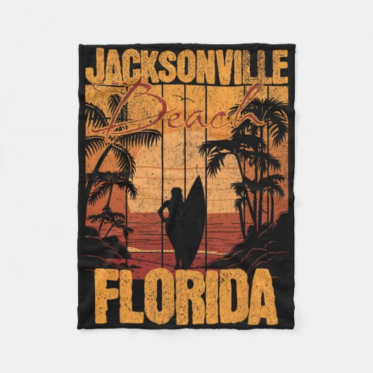 Jacksonville Beach  Fleece Deken (Voorkant)