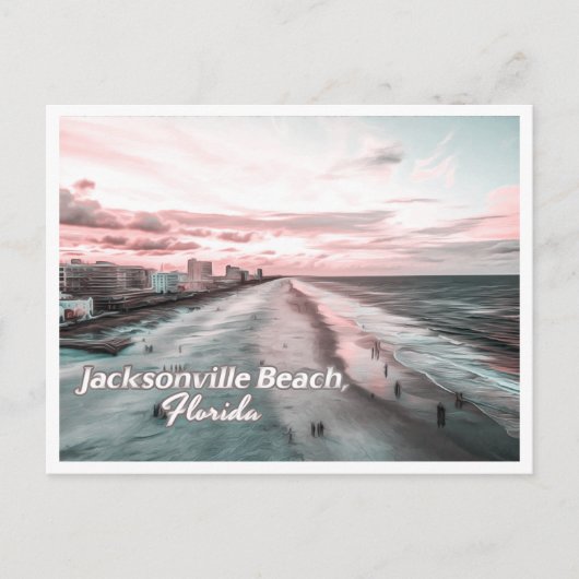 JACKSONVILLE BEACH FLORIDA BRIEFKAART (Voorkant)