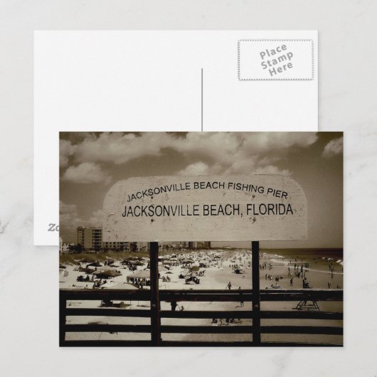 Jacksonville Beach, Florida Briefkaart (Voorkant / Achterkant)
