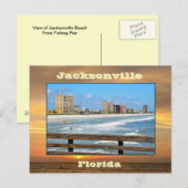 Jacksonville Beach, Florida Briefkaart (Voorkant / Achterkant)