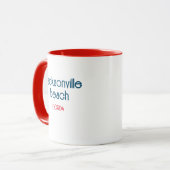 Jacksonville Beach Florida Coffee Mok (Voorkant links)