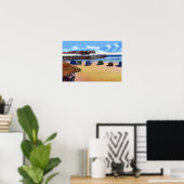 Jacksonville Beach Florida Dancing and Vist Pie Poster (Thuiskantoor)