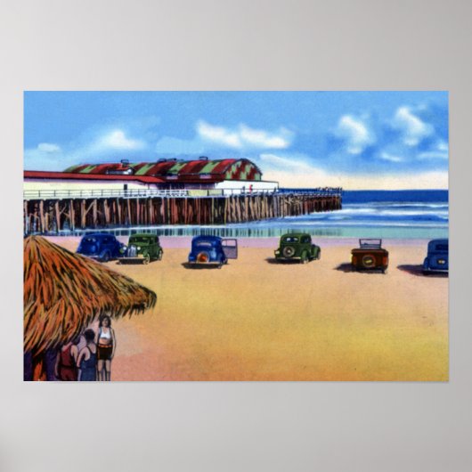 Jacksonville Beach Florida Dancing and Vist Pie Poster (Voorkant)