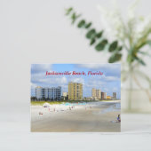 Jacksonville Beach Florida Feestdagenkaart (Staand voorkant)