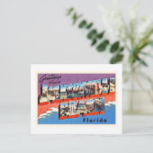 Jacksonville Beach Florida FL Old Travel Souvenir Briefkaart (Staand voorkant)