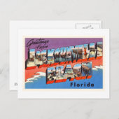 Jacksonville Beach Florida FL Old Travel Souvenir Briefkaart (Voorkant / Achterkant)