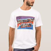 Jacksonville Beach Florida FL Old Travel Souvenir T-shirt (Voorkant)