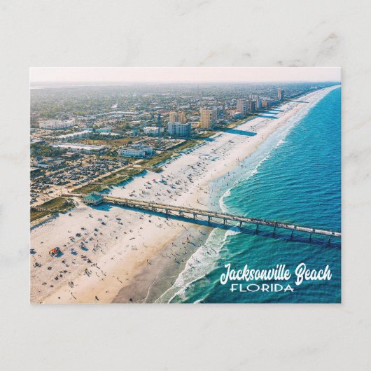 Jacksonville Beach, Florida luchtfoto uitzicht Briefkaart (Voorkant)