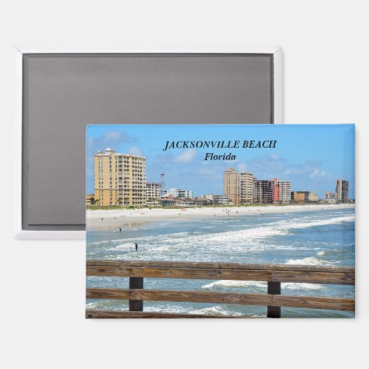 Jacksonville Beach Florida Magneet (Voorkant / Achterkant)